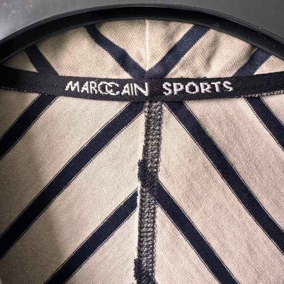 Marc Cain Sports Y2K Beige Striped Zippered Blazer Jacket - Picture 4 of 8
